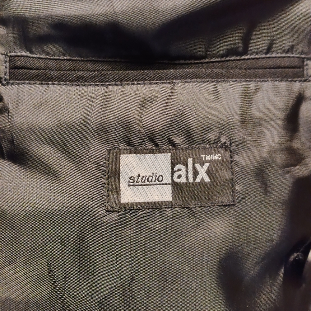 Studio ALX Men's Black Double Breasted Blazer - Picture 2 of 5